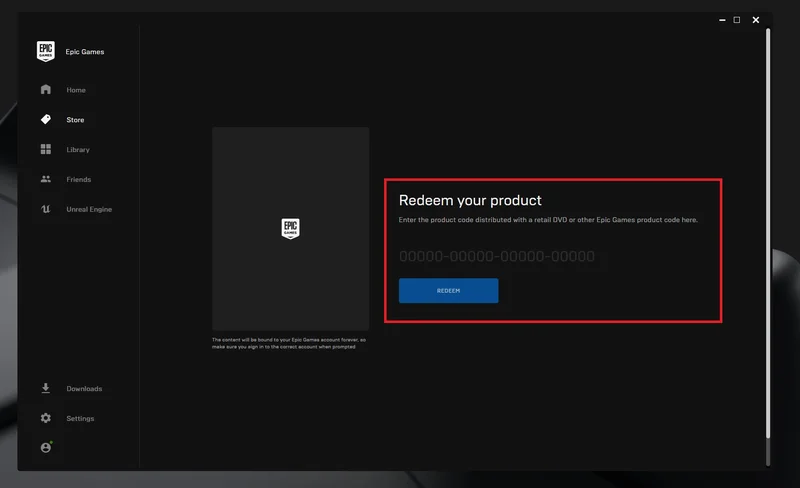Epic Games Store Redeem Code Guide
