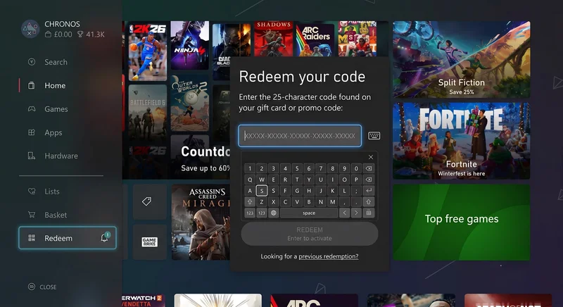 Xbox Gift Card & Code Redeem Guide